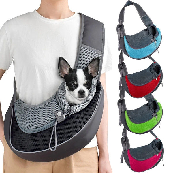 Pet Cat Dog Carrier Backpack Travel Tote Shoulder Bags Mesh Sling Carry Pack Pet Carrying Supplies Crossbody Shoulder Bag