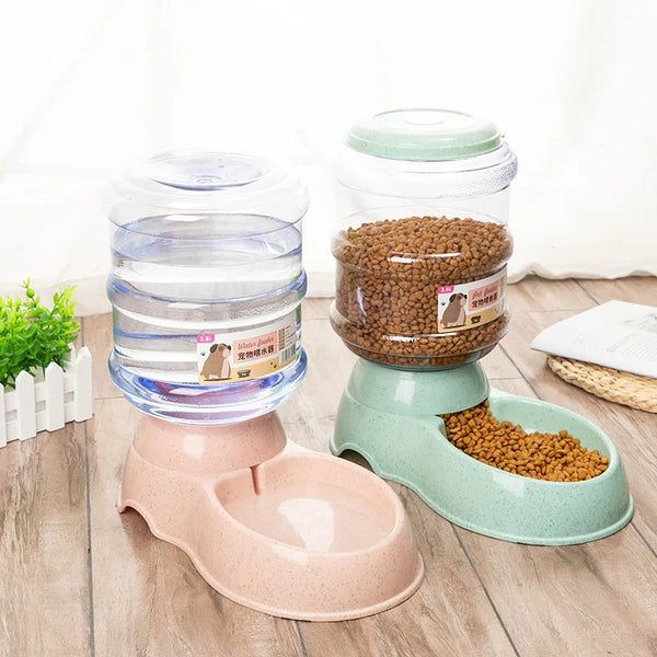 Large Capacity Pet Feeder Bowls Small Dog Food Bowl Automatic Water Dispenser Cat Bowls Pets Feeding Bowls Drink Water Bowl